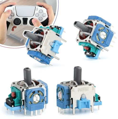 RongZy 4 Stück Elektromagnetischer Joystick Kompatibel mit Play Station 5 PS5 Kontroller Joystick Analog Daumenstab Thumbstick Reparatur Kit Ersatz(Controller)