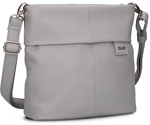 Zwei Damen Handtasche Mademoiselle.M M8 Crossbody Bag 3 L Umhängetasche aus Kunstleder mit Geheimfach & Hauptfach mit Reißverschluss, inkl. kurzem & langen abnehmbaren Schultergurt (foggy)