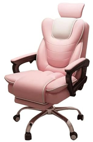 Rieort Bürostuhl Moderner Schreibtischstuhl, ergonomischer Bürostuhl, niedlicher Gaming-Stuhl mit hoher Rückenlehne und Taillenstütze, Armlehne, Computerstuhl mit Armlehnen Komfortabel
