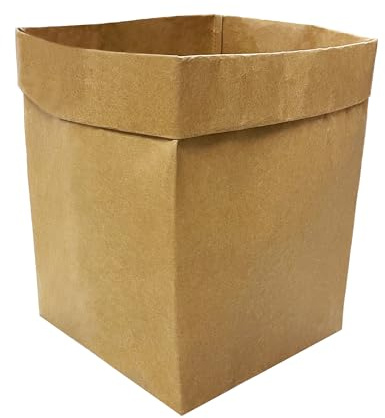 Prudance Washable Paper Bags - Reusable Grocery Storage Bags, 7.9 x 13.8 Inches Kraft Plant Pots & Home Storage Baskets