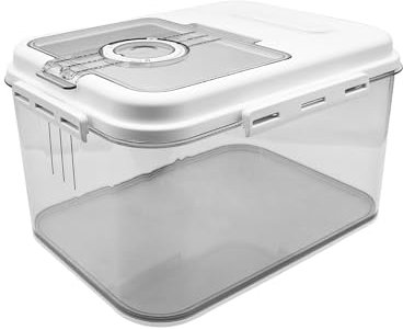 ANMOO Airtight Food Storage Containers15KG, BPA-Free Plastic Rice Bucket with Seal Lid & Scoop, Dry Food Dispenser for Flour, Grains, Cereal, Kitchen Pantry Organization (Large)