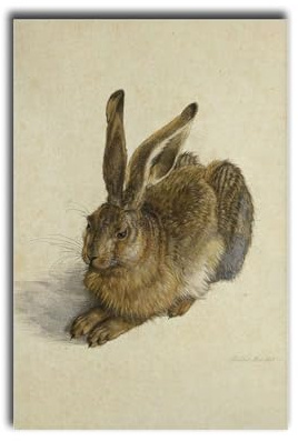 MEIXI MOBILE Póster en lienzo, impresión vintage de conejo, impresión de liebre de Pascua, arte vintage de animales, impresión de conejo, arte de animales salvajes, arte de cocina y comedor