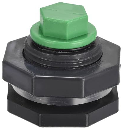 TOP-VIGOR 1 Set PVC Schotttankadapter mit grünem Steckfitting G3/4 Gewinde für Regeneimer Wassertanks