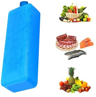 Ice Crystal Box - 350ml Air Conditioning Fans, Ice Crystal Boxes | Portable Long Lasting Reusable Refrigeration Ice Pack for School Picnic Camping, Cold Air Machines Freezer Pack (7.4x2.3x1.5in)(blue)