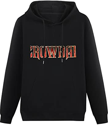 Men's Crowbar Band Pullover Hoodies Long Sleeve Sweatshirts XL Black