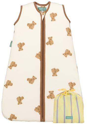 molis&co - Saco Dormir Bebé TOG 1-70 cm (0-6 Meses) - Saco Dormir Bebe Primavera y Otoño sin Mangas - Saco de Dormir Bebe para Niños Niñas (Unisex) - 100% Algodón (Certificado Oeko-Tex) - Teddy