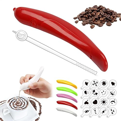 Penna per Latte Art, 2025 New SpicePen per Latte Art, penna elettrica per intaglio del caffè, decorazione per torte, penna portatile per cappuccino e caffè, strumenti professionali per pasticceria