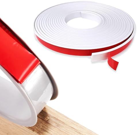 Bande de Bord de Meuble, 5m long Largeur Intérieure 22mm TPE Flexible Pliable, Bande D'encollage pour Bords de Meubles, Ruban de Placage de Chant Coupant, Pour Armoires, Balcons et Façades(Blanc)