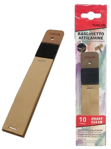1 pz Raschietto Carta abrasiva Fine Cravatta Mine Matita Pastelli Gessetti Bacchette Bussole Tempera Penne Vetro Raschietto Foglie Carta Smerigliatrice Temperamatite