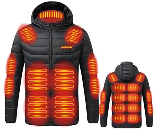 Veste Chauffante Femme Homme éLectrique Usb Avec 21 Zones De Chauffage 3 Niveaux De Chaleur Gilet Manteau LéGer Et Chaud Hiver Blouson Chauffant D'ExtéRieur VêTement Pour Moto Chasse RandonnéE Ski