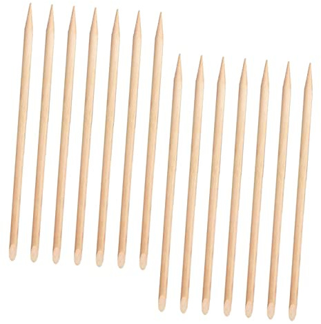 COLLBATH Palitos de Uñas Empujador de Cutículas Doble Punta 100 Piezas Superficie Pulida y Material Sintético para Manicura y Pedicura Profesional en Beauty Shop