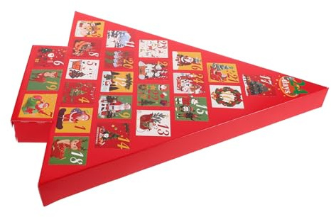 Alipis Adventskalender-box aus Kraftpapier Diy-weihnachtskalender mit Countdown bis Weihnachten Leere Geschenkboxen für Gastgeschenke Familien und Winterdekoration