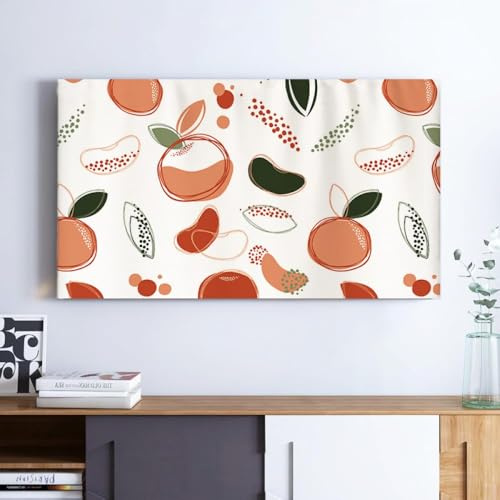 HSTANGKY Funda Antipolvo Para TV De Interior De 32-80 Pulgadas Protector De Pantalla De Tela Antipolvo Con Estampado De Dibujos Animados Para Televisores LCD Curvos-orange||40-43inch