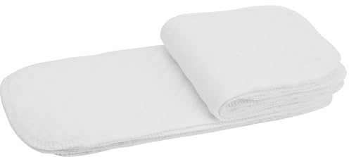 Depisuta 10 Piezas de Insertos de Pañales de Tela Modernos de Algodón Suave y Transpirable Insertos de Pañal Orgánicos Reutilizables para Bebés Protección Cómoda de la Piel (Tres capas (32 * 12cm))