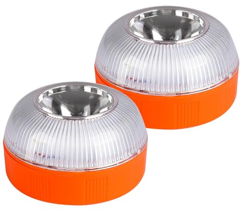 Lumières stroboscopiques 2 pièces, lumières stroboscopiques LED d'urgence rechargeables avec Base magnétique pour voitures et motos