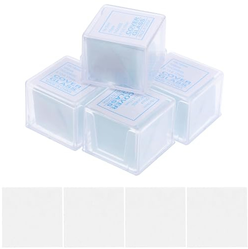 HEALSOPTHY 1000 Coprioggetti Quadrati in Vetro Trasparente 20x20mm per Microscopio, Accessori Pre-puliti Bordi Lucidati per Laboratorio Scientifico, Compatibili Diversi Modelli,