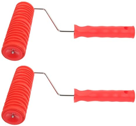 AMUSLESUR Strukturwalze für Wandfarbe 2 Stück 7 Zoll Gummimaterial mit Muster für Renovierung und Malerarbeiten