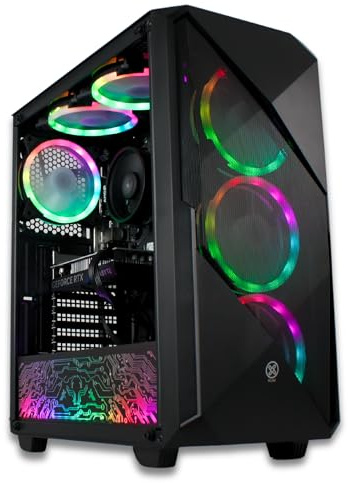 XUM Legend Gaming PC: AMD Ryzen 5 5500, RTX 2070 Super, 16GB RAM, 1TB HDD + 512GB NVMe SSD, 700W PSU, aRGB Lighting, WiFi, Windows 11 Home Desktop