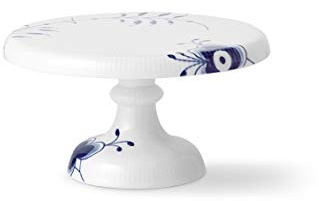 Royal Copenhagen Mega Blau Gerippt Servierplatte auf Fuß, 23cm