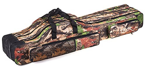 doorslay 3-lagige Angeltasche, Tragbar Angeltasche Rutentasch, Faltbar Angelrutentaschen, Rutentasche Rod Case für Angelruten, Angelgerät Reise-Aufbewahrungstasche, 120/150 cm(optional)