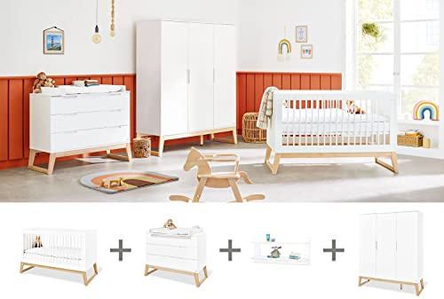 Pinolino Kinderzimmer 'Bridge' breit groß, inkl. Wandregal