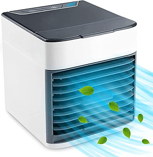 VVLXRIC Aire Condicionado - 7 Luces De Colores Ventilador Enfriador De Aire PortáTil - ProteccióN del Medio Ambiente Aire Acondicionado Barato - para HabitacióN, Oficina, Cocina, Coche, Hogar