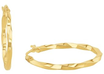 Amor Creolen Damen Ohrschmuck, 2,5 cm, Gold, Kommt in Schmuck Geschenk Box, 2013724