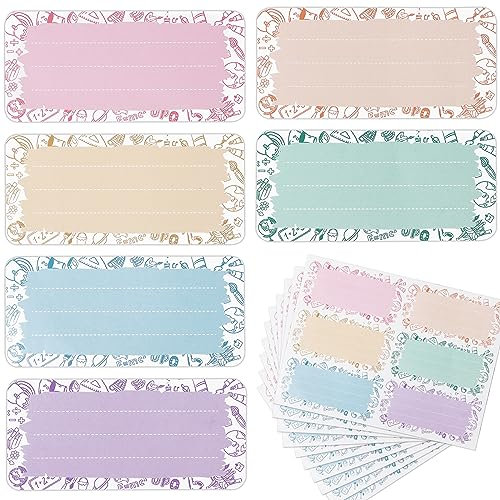 COLOFALLA 60 Stücke Namensetiketten Schule Etiketten Selbstklebend Schule KInder Buchetiketten Klebeetiketten Etiketten zum Beschriften Schuletiketten Einschulung für Schulkind Kinder