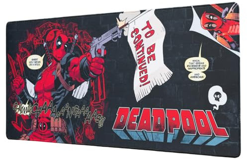 Grupo Erik XXL Mouse Pad - Marvel Deadpool Gifts | Gaming Desk Mat 31.5 x 13.8 inches, Non-Slip Rubber Keyboard & Mouse Mat Large | Gaming Gifts Gamer