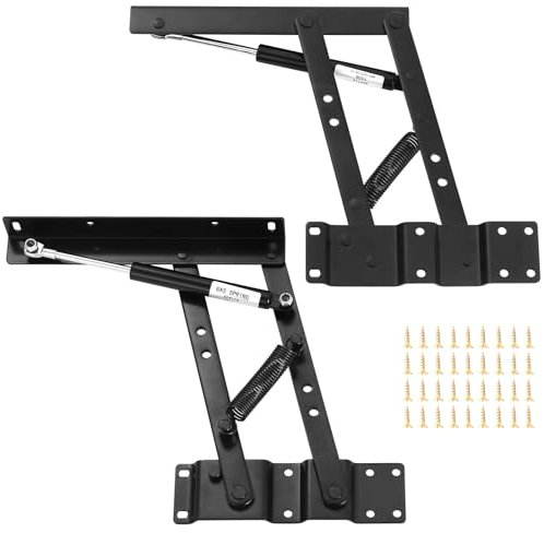 Knpwer 2 Stück Möbelscharnierfeder Lift Up, Möbelscharnierfeder Klapp,Klapp Lift Up Feder Scharniere für Möbelzubehör (Style 2)