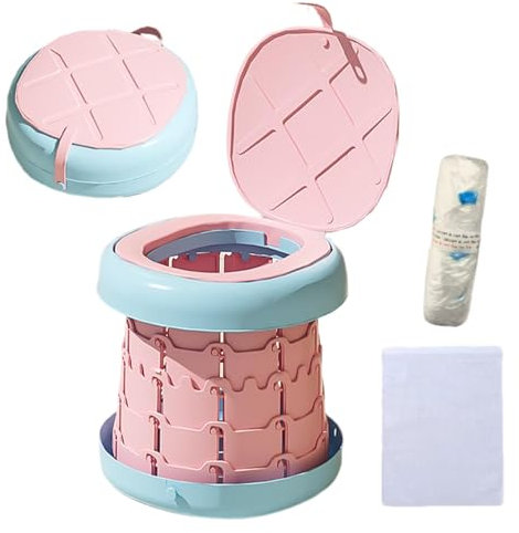 Töpfchen Für Kinder Baby Toilettensitz Ab 1 Jahr Reisetöpfchen Faltbar Für Unterwegs Baby Töpfchen Training Windelfrei Töpfchen Auto Klapptöpfchen Kinder mit 20 Reisen Potty Liners