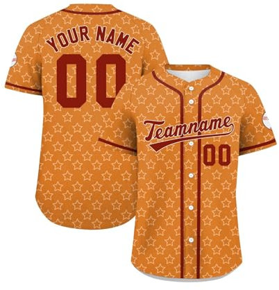 Generisch Personalisiert Atmungsaktiv Baseballtrikot Sporthemden Schnelltrocknend T-Shirt Individuelles Baseball Jersey Baseball Trikot Kurzarm Sportuniform Herren Damen Kinder Black Friday Angebote