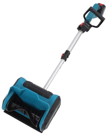 Pala da neve elettrica, Spazzaneve manuale a spinta con motore senza spazzole da 21V, batterie e caricabatterie, Pala da neve a batteria per patio giardino ponte carrabile (Spina