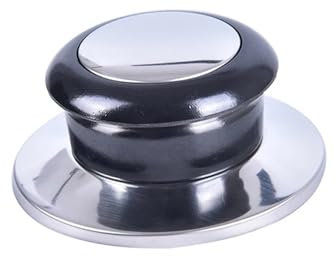 XUCZHAI Boutons De Couvercle Couvercles de casseroles résistants à la Chaleur, poignée de Levage, Noir et Argent, pièces de Rechange for ustensiles de Cuisine Domestique, 2 pièces pour PoêLe, Marmite