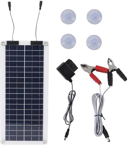 Caricabatterie solare per auto, 100 W, impermeabile, 12 V-24 V, per auto, blu marino, auto