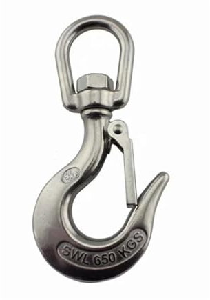 SynapSYA kran kedjelåda belastning 150/350/650/1000/1500 kg, 360 graders rotation, tjock kropp, anti-off-lyft-lastkrok, 304 rostfritt stål (last 650 kg)