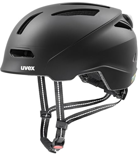 uvex urban Planet LED - robuster Fahrradhelm für Damen und Herren - individuelle Größenanpassung - inkl. LED-Licht