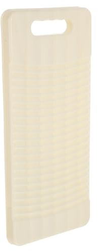 Washboard Portatile in Plastico Bianco, Asse per Bucato Manuale | Uso Esterno e Dormitori Studenti, Leggero e Appendibile, Pulizia Potenziata, Salva Spazio