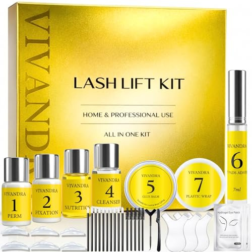Kit Rehaussement de Cils, Professional Eyelash Lift for Long-Lasting Curl Lashes, At Home Salon-Quality DIY with Easy Instructions