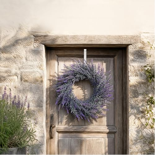 Front Door Wreath with Hook, 15 Artificial Door Wreath All-Year
