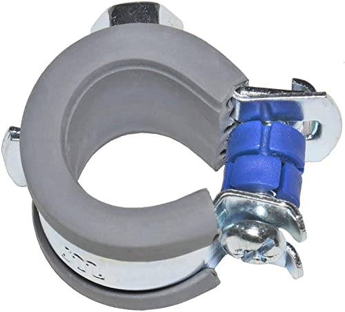 rohrfix-24 25 Stück Gleit-Rohrschellen für Kunststoffrohre (40 mm) - Silbergrau