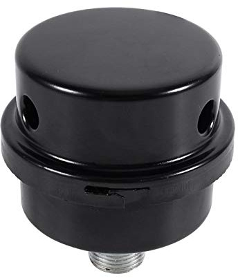 Filettatura 3/8 16 Mm Silenziatore Silenziatore Silenziatore per Compressore D'aria in Metallo Nero Filtro Antirumore Filtro Dell'aria di Aspirazione con Carta Filtrante per Riduzione del Rumore