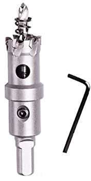 SYDARSYN Sierra de Agujero TCT Carburo Resistente 20mm Cortador de Agujeros de Acero Inoxidable para Acero Inoxidable, Chapa, Metal