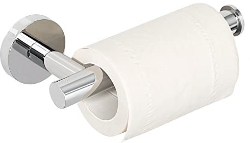 SAYAYO Dérouleur Porte Papier Toilette Mural, Support Rouleau Papier Toilette en Acier Inoxydable SUS304 pour Salle de Bain et Cuisine, Chrome Poli, EGX888-C