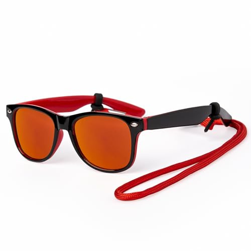Kiddus Occhiali da Sole Polarizzati Bambino Bambina 4 a 7 Anni, 4 5 6 e 7 Anni, UV400 CAT3, Leggeri e Resistenti, Senza BPA, Certificazione CE