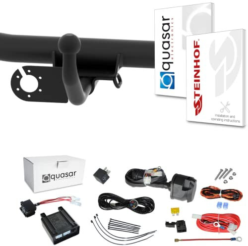 Steinhof AHK Anhängerkupplung: starr kompatibel mit Skoda Fabia II (545) Combi/Kombi 06/2010-07/2014 + fahrzeugspezifisch Elektrosatz 13-polig