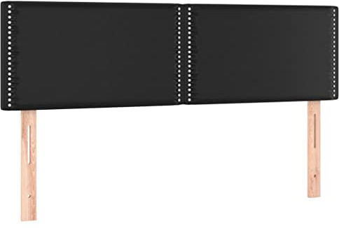 vidaXL Sänggavlar svart 144x5x78/88 cm konstläder