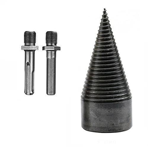 VITE CONICA SPACCALEGNA A CUNEO 50 mm FRESA LEGNO PUNTA PER TRAPANO CON 2 ATTACCHI