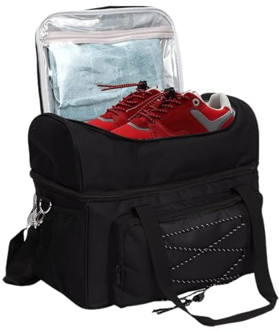 Celuicion Bowlingtasche für 2 Bälle, Bowlingtasche, Bowlingballtasche mit gepolsterter Trennwand – Tragetasche für mit gepolsterter Trennwand und Ballhalterung