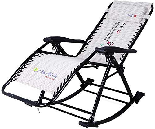 KOOFUR Sun Lounger Garden Chairs Chair Camping Chairs Zero Gravity Chaise Lounges Patio Lounger Rocking Chair Garden Outdoors Beach Camping Portable Chair Gray Support 200kg